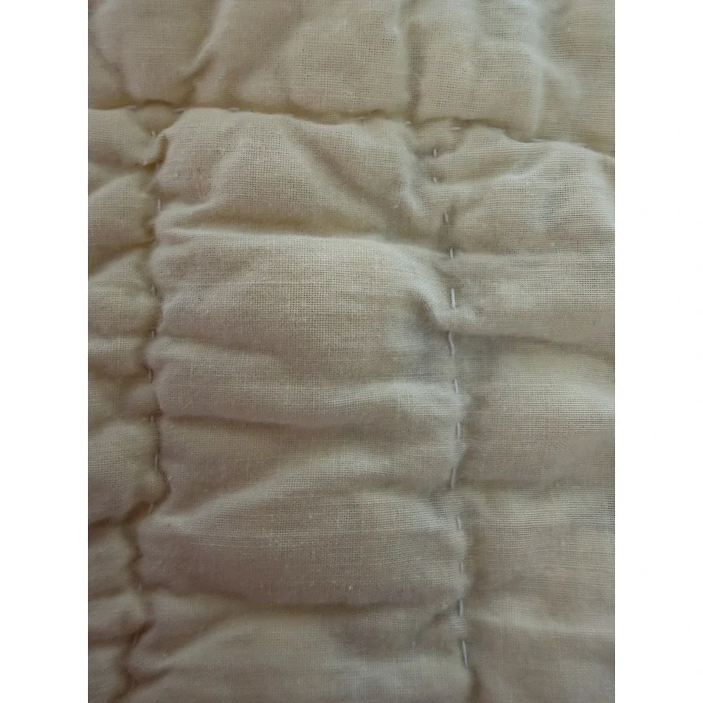 Vintage Hand Quilted Double Arrow Pattern Quilt 78x86 Feedsack c.1940s